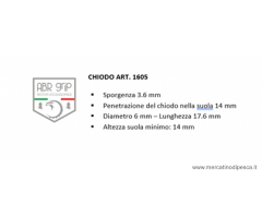 CHIODI CALZATURE ANTISCIVOLO CON SUOLA IN FELTRO - Immagine 4/6